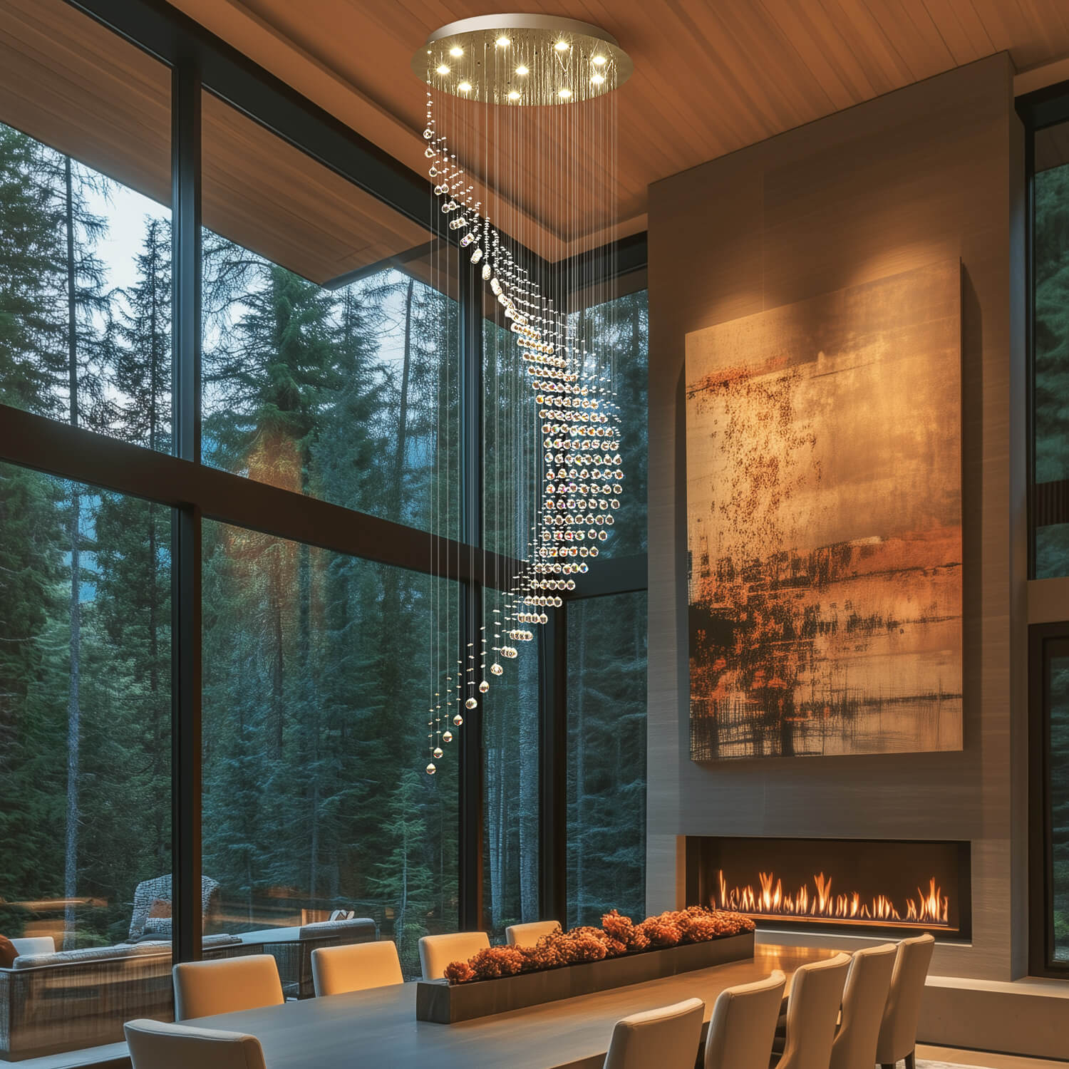Aurelio Elegant Crystal Raindrop Chandelier