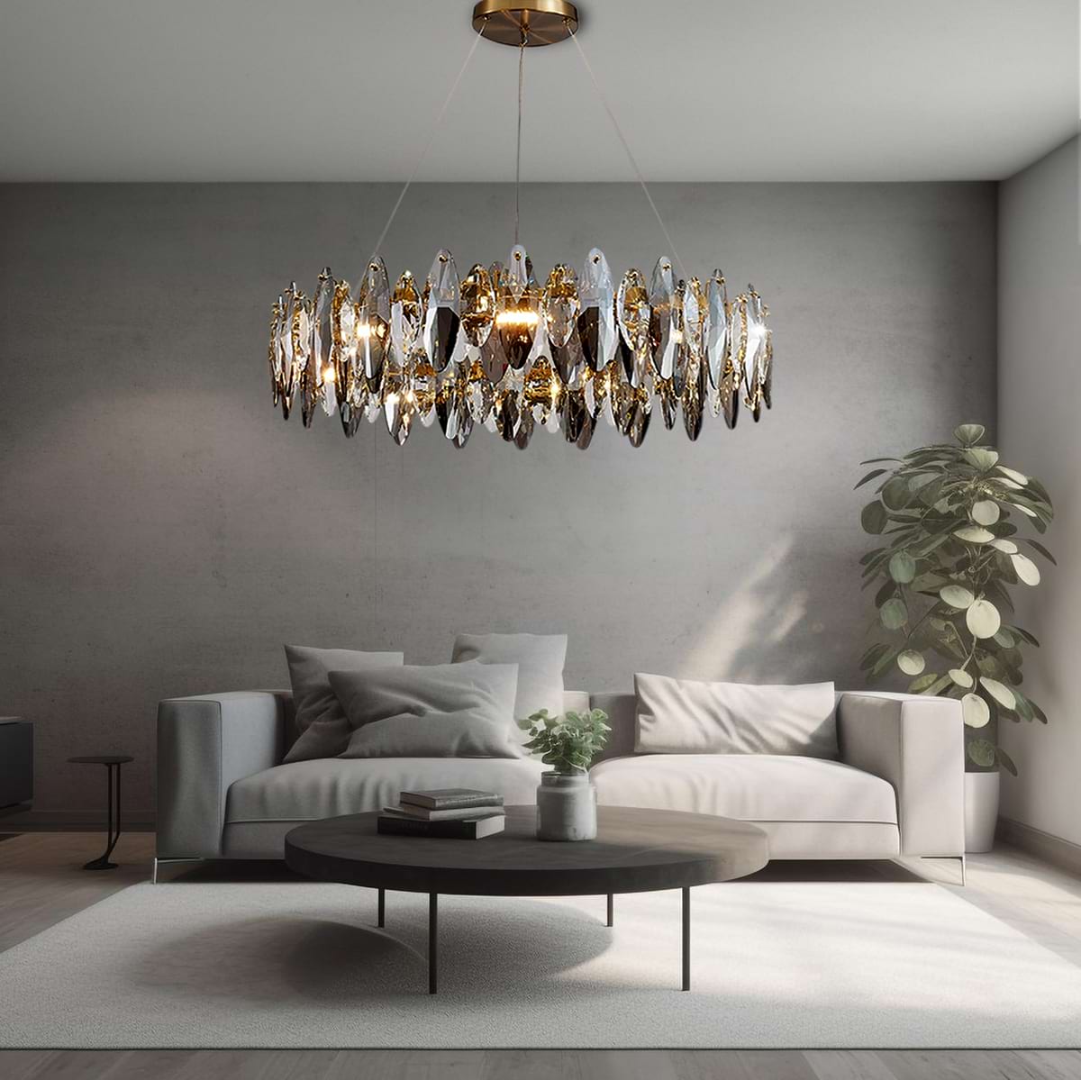 tiered Living Room Crystal Chandelier