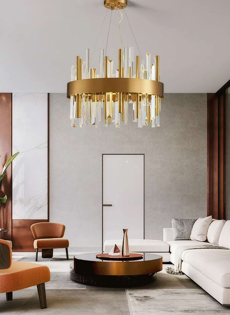 Celle Ligure | Royal Gold/Titanium Black Crystal Chandelier