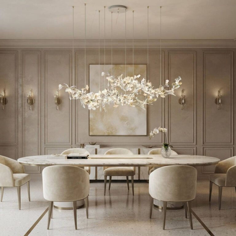 Double Layer Combination Gingko Chandelier