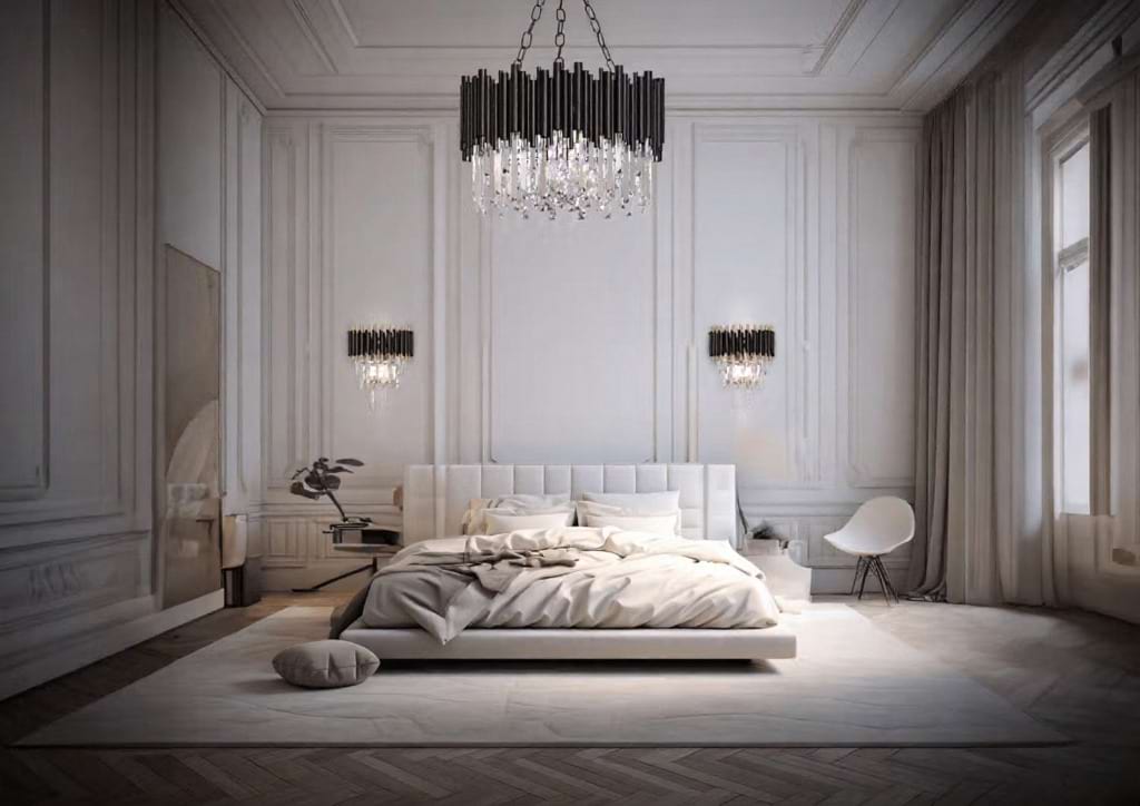 Obsidian Crystal Chandelier