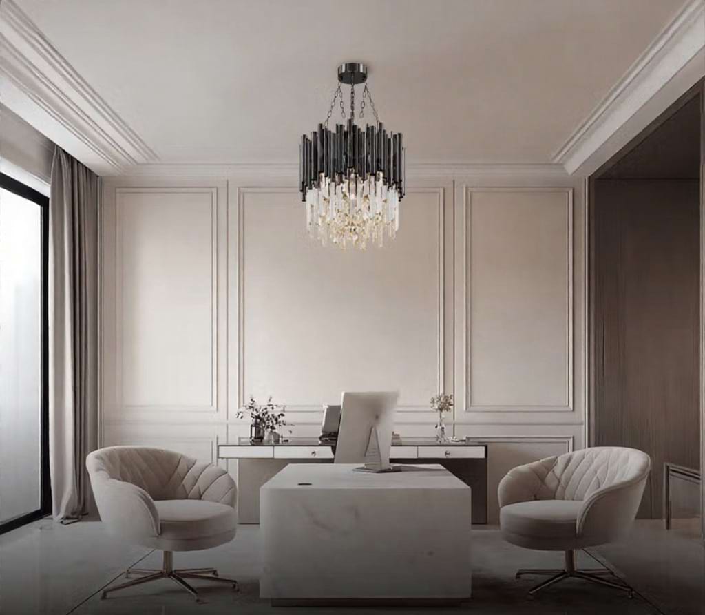Obsidian Crystal Chandelier