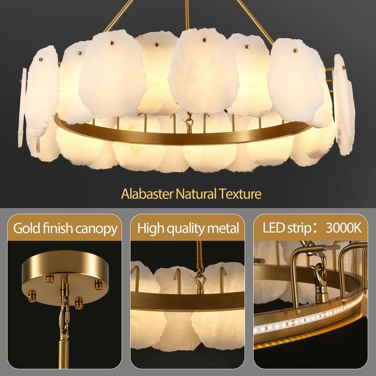 Alba Alabaster Chandelier