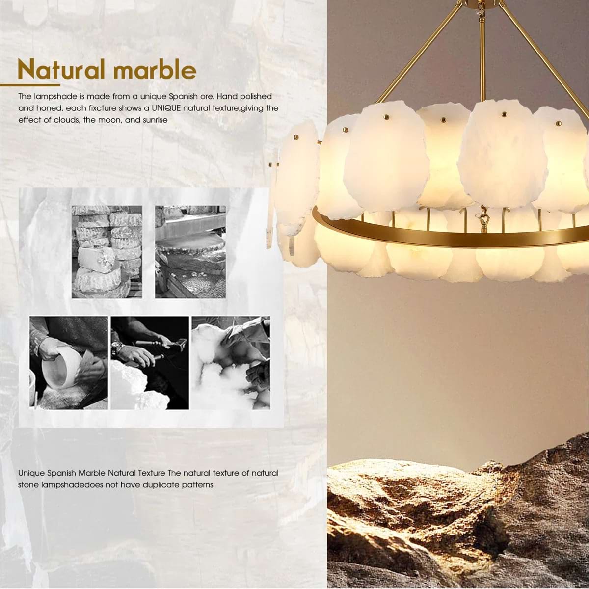 Alba Alabaster Chandelier