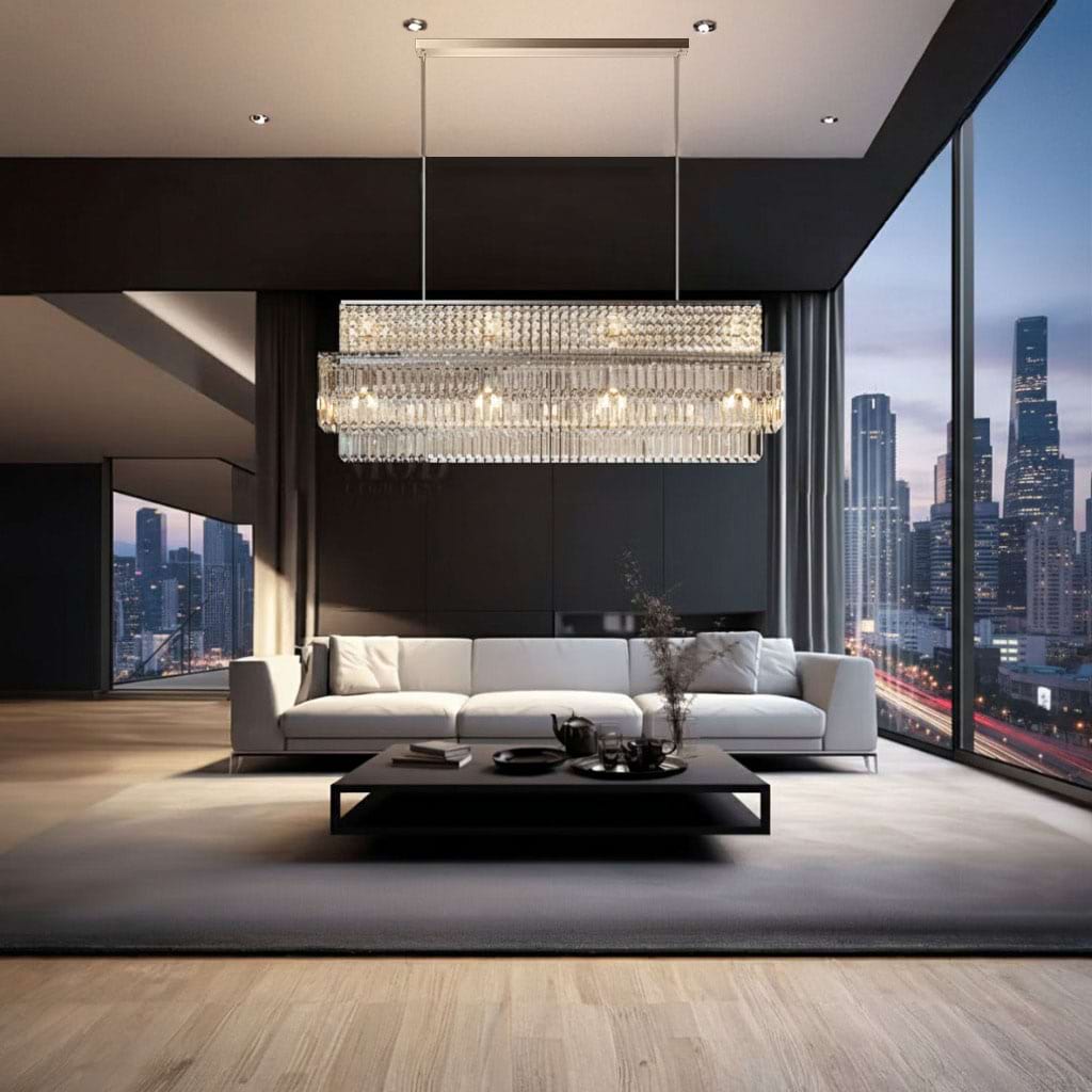 Krystal Rectangular Crystal Chandelier