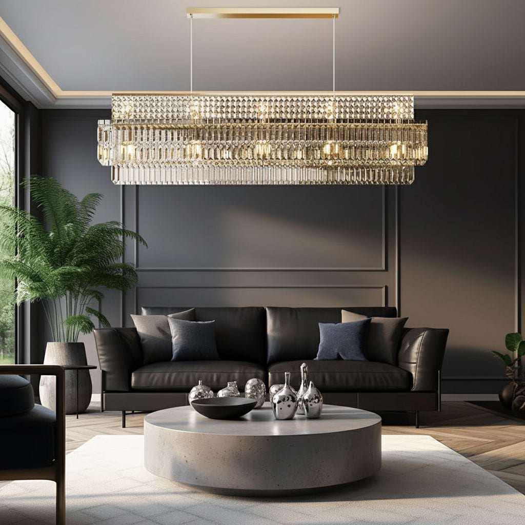 Krystal Rectangular Crystal Chandelier
