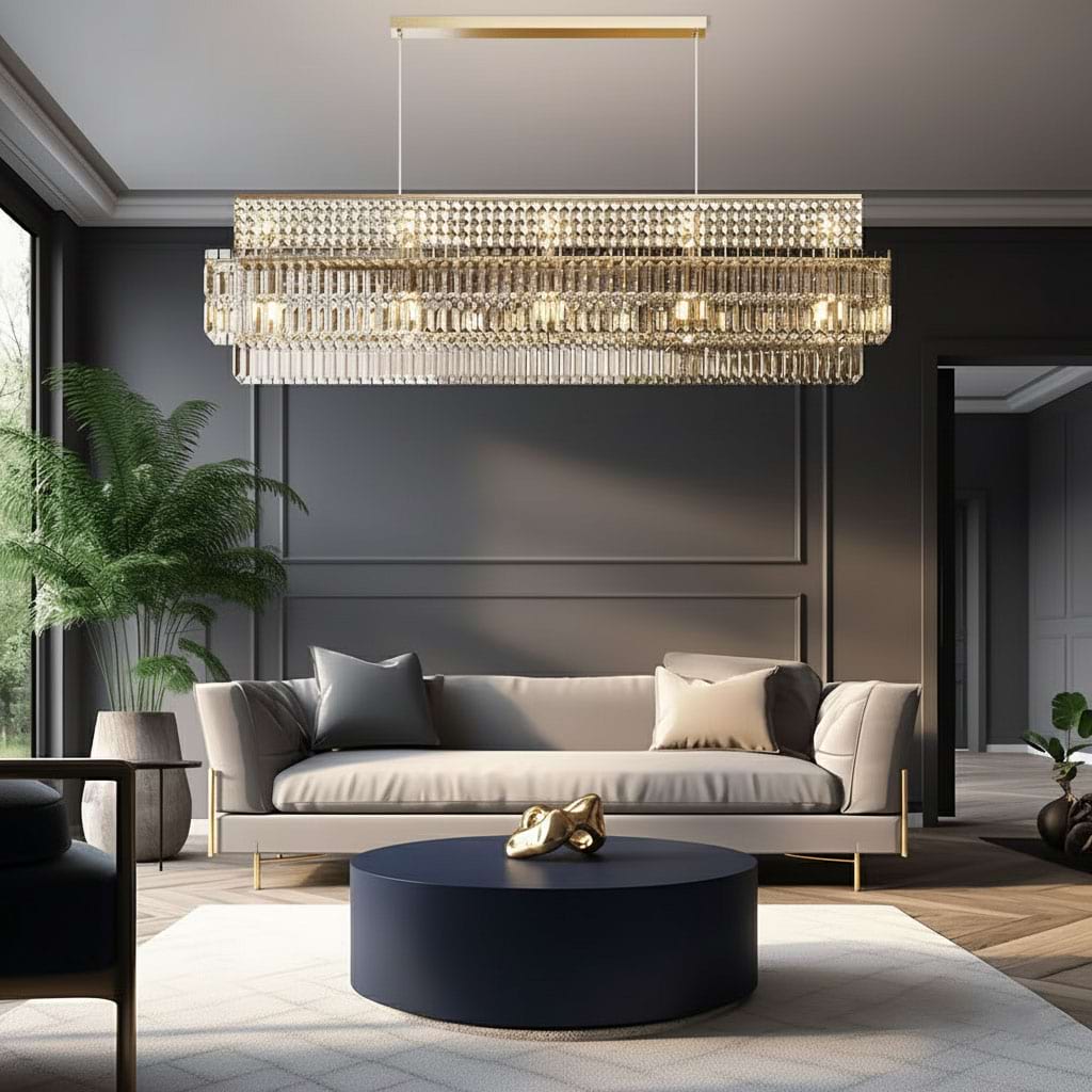 Krystal Rectangular Crystal Chandelier