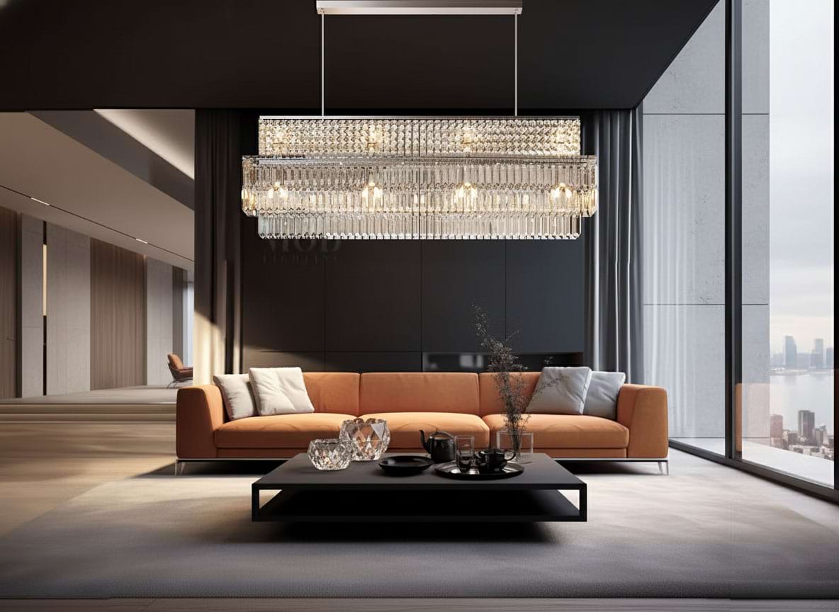 Krystal Rectangular Crystal Chandelier