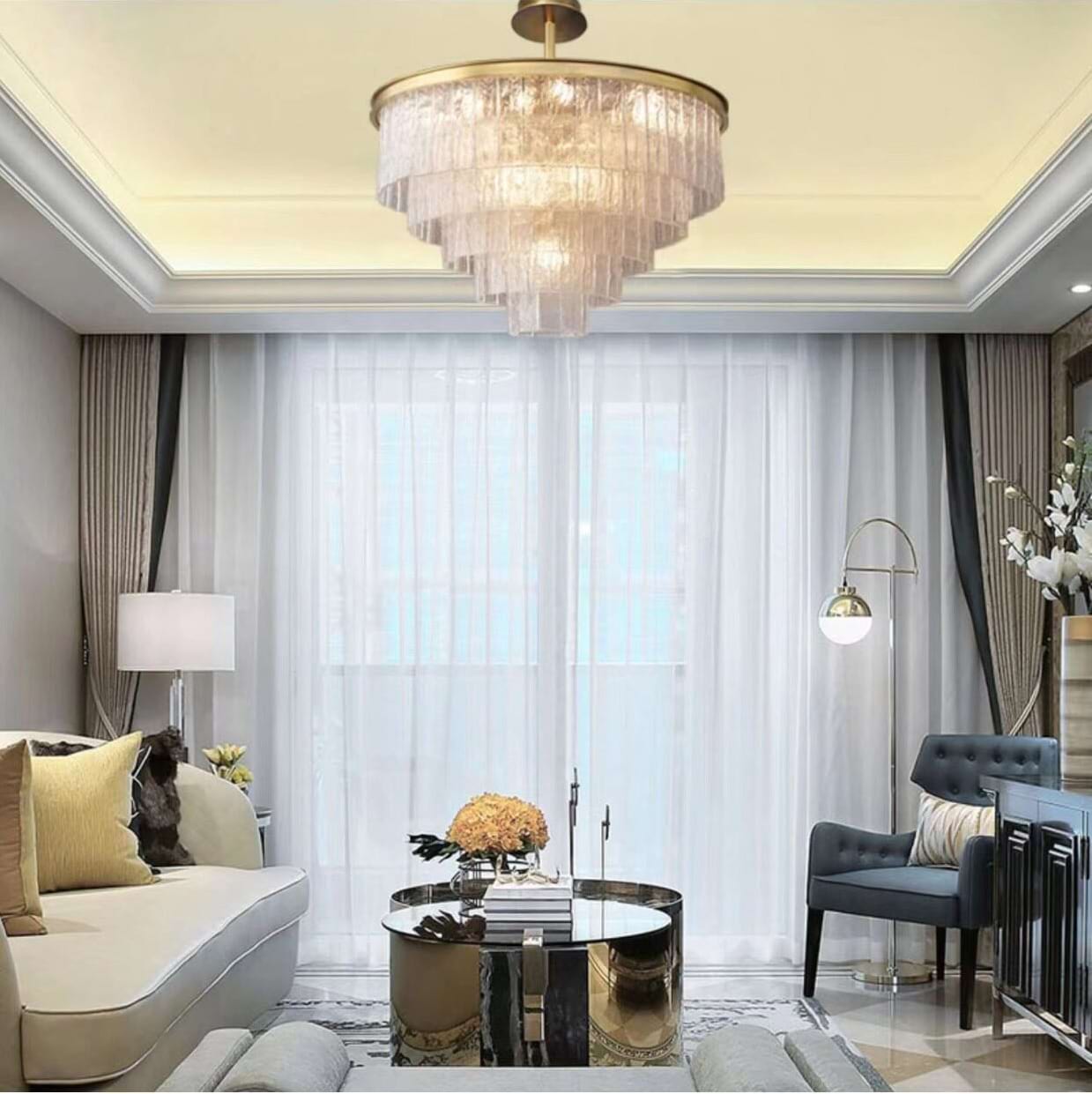 Cascade Crystal Chandelier