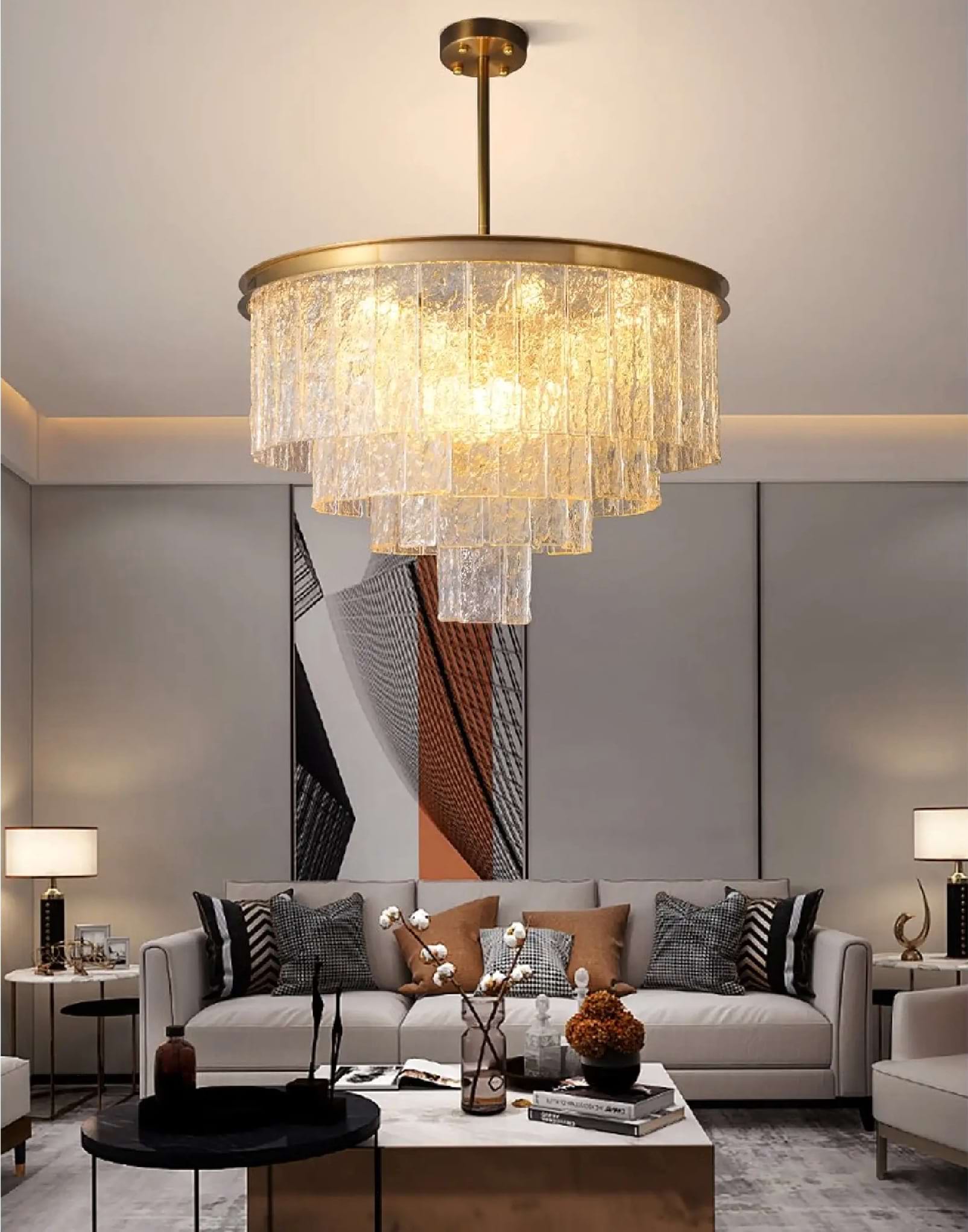 Cascade Crystal Chandelier