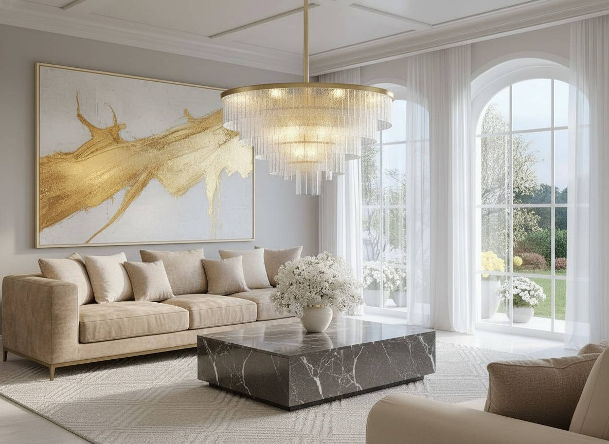 Cascade Crystal Chandelier