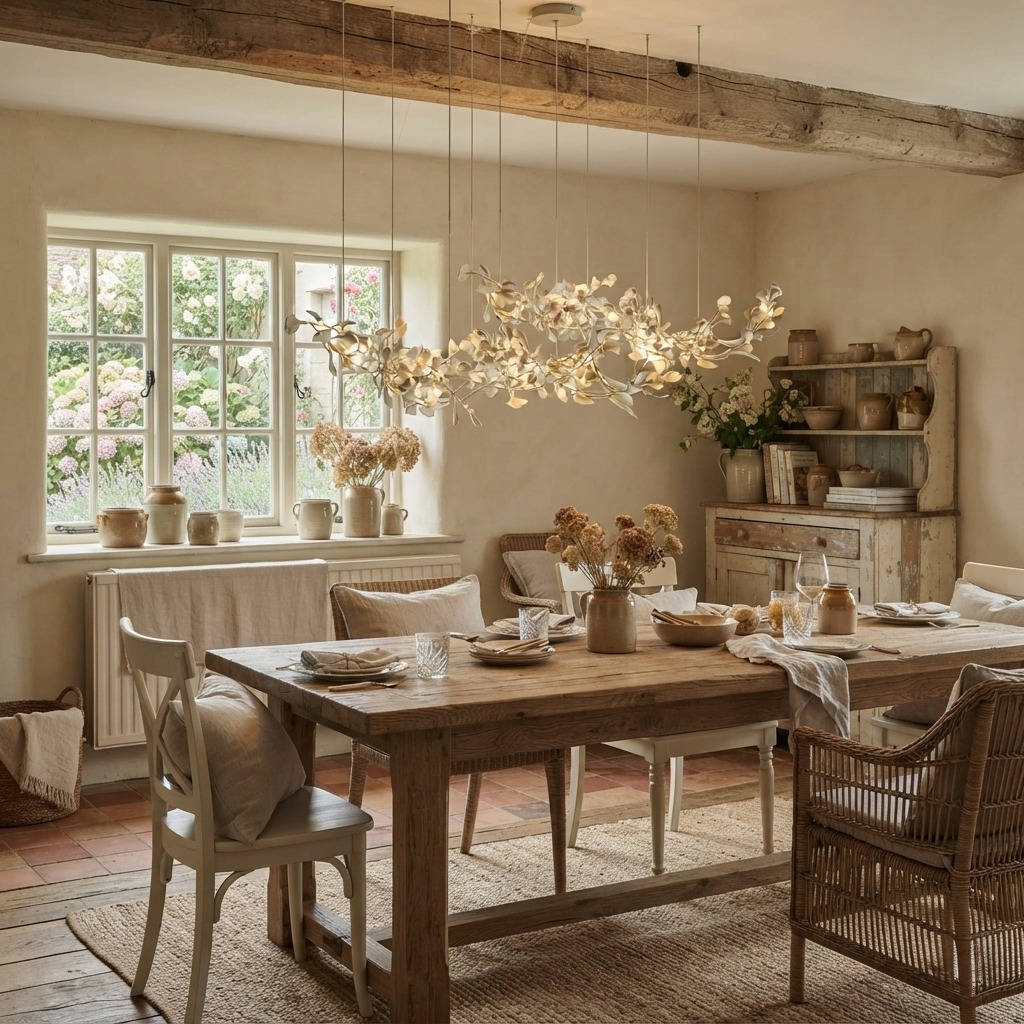 Double Layer Combination Gingko Chandelier