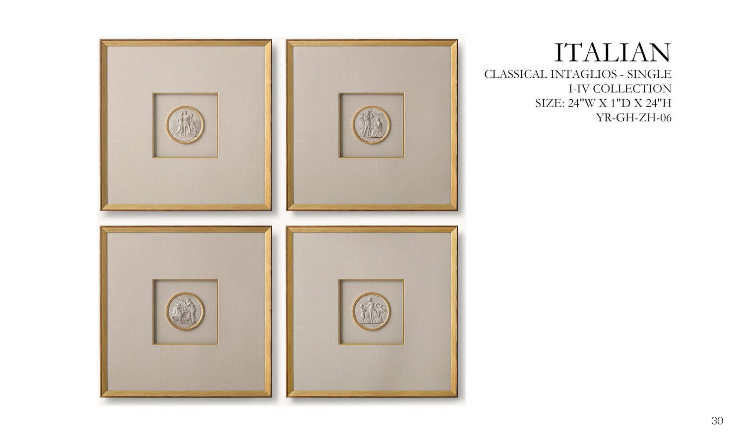 Italian Classical Intaglios - Single I-IV Collection