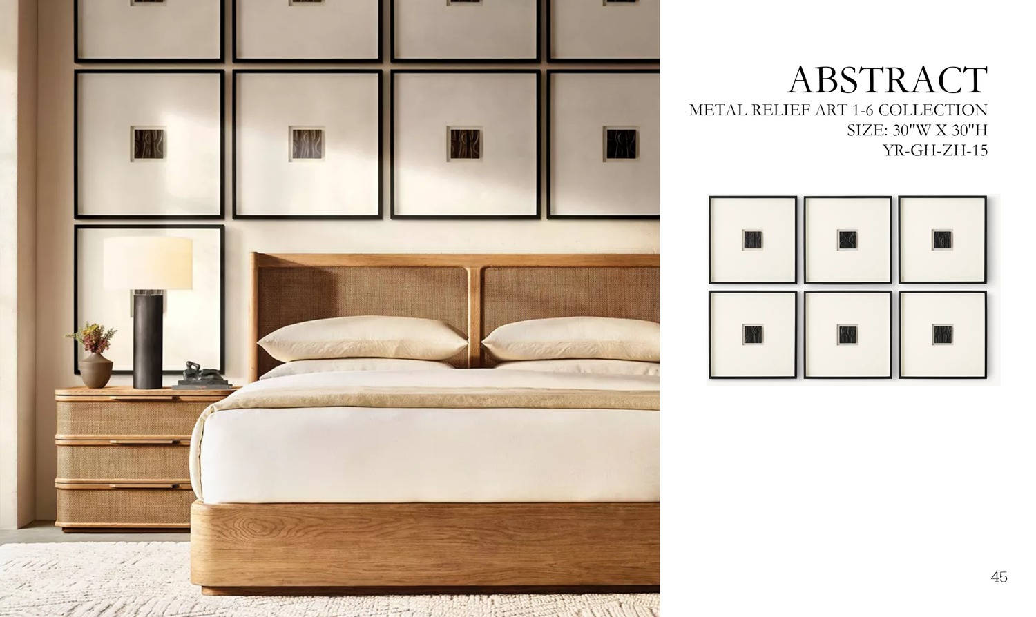 Abstract Metal Relief Art 1-6 Collection