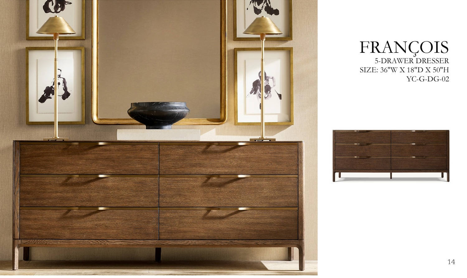 François 6-Drawer Dresser