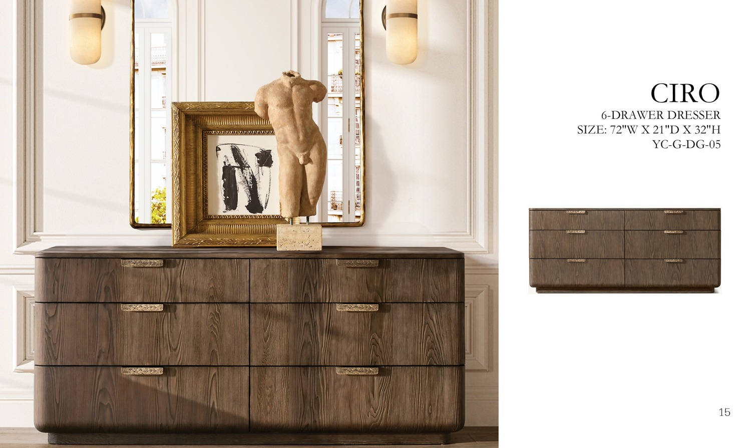 Ciro 6-Drawer Dresser