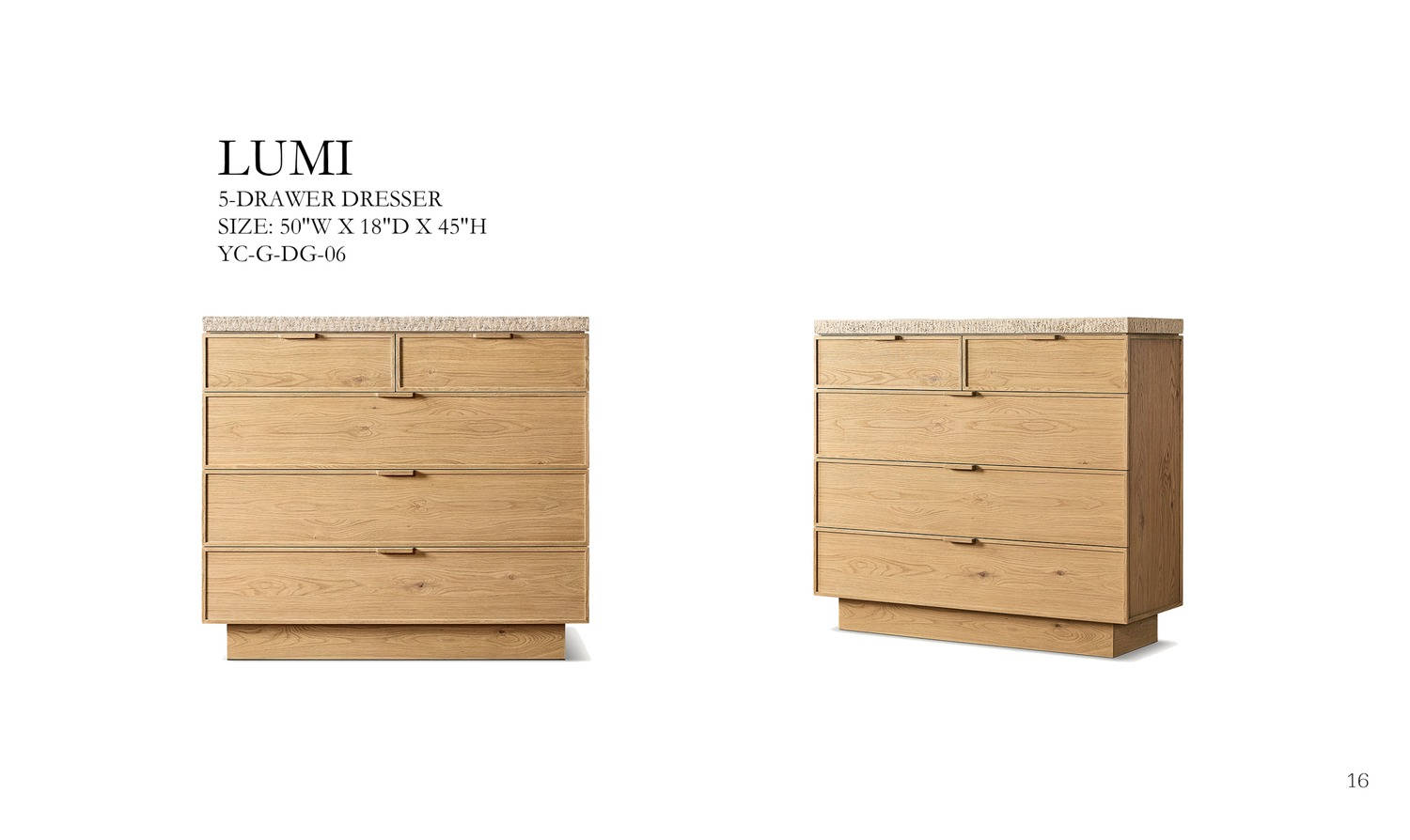 Lumi 5-Drawer Dresser