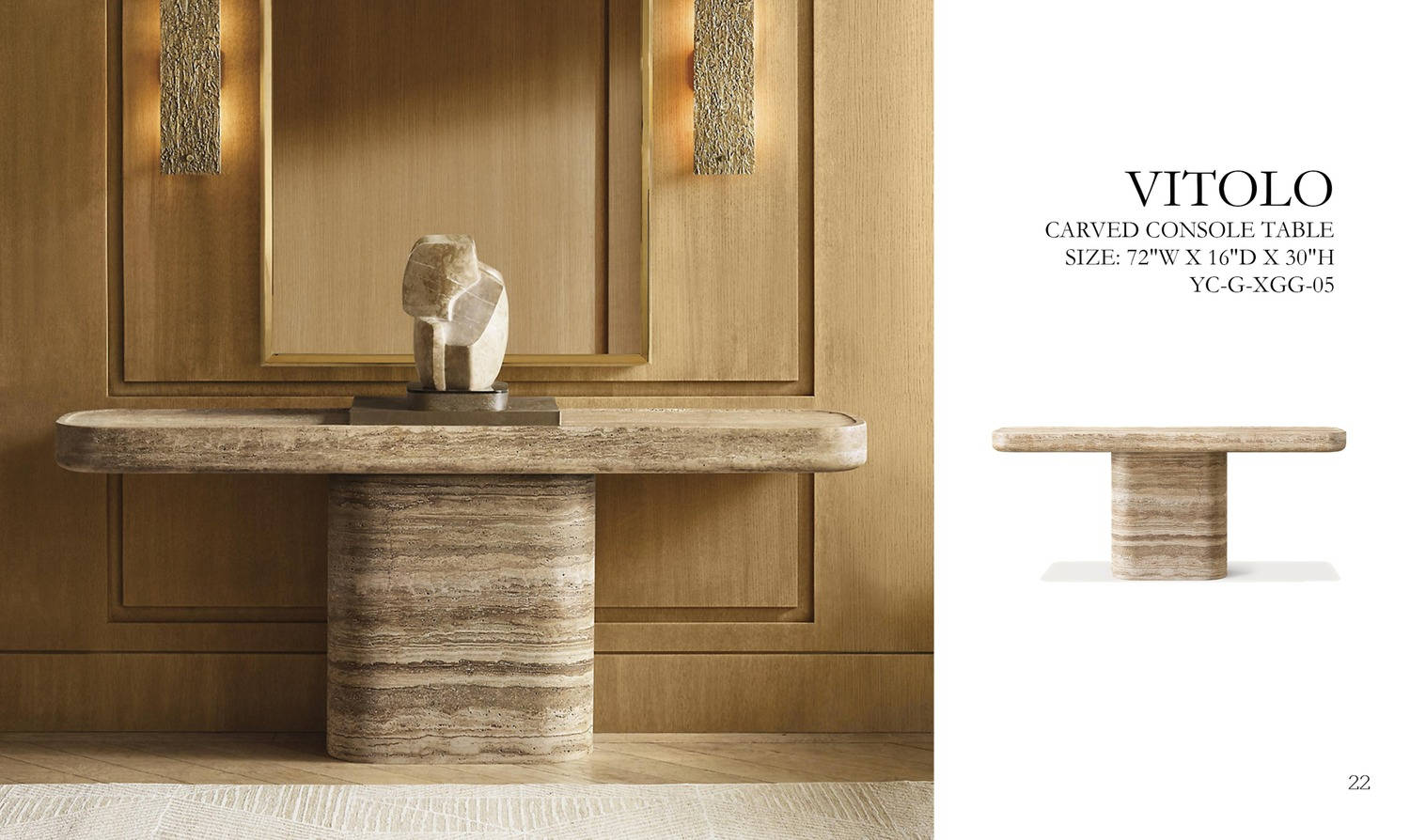 Vitolo Carved Console Table